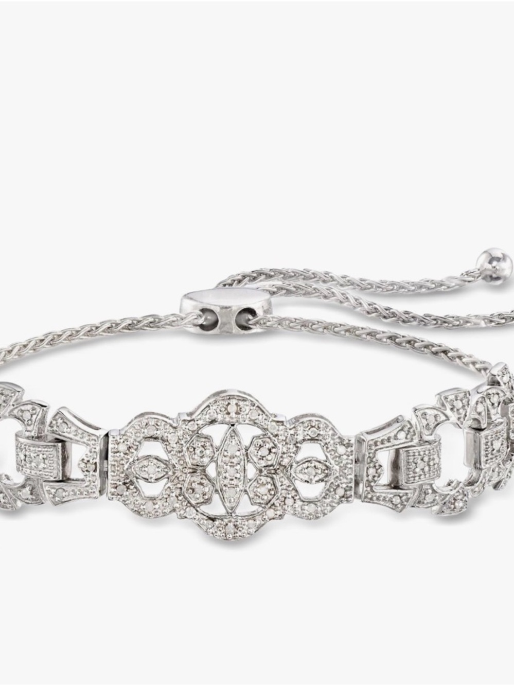 Ross-Simons Silver and Diamond Bracelet